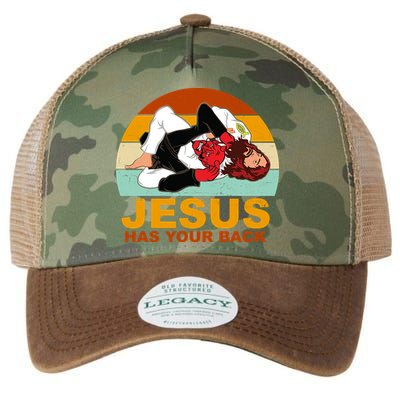 Jesus Has Your Back Fighting Devil Legacy Tie Dye Trucker Hat
