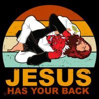 Jesus Has Your Back Fighting Devil 16 in Basic Backpack