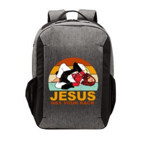 Jesus Has Your Back Fighting Devil Vector Backpack