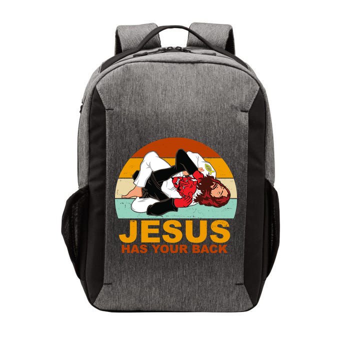 Jesus Has Your Back Fighting Devil Vector Backpack