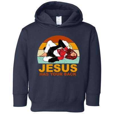 Jesus Has Your Back Fighting Devil Toddler Hoodie