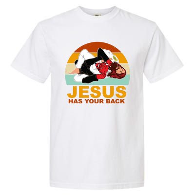 Jesus Has Your Back Fighting Devil Garment-Dyed Heavyweight T-Shirt