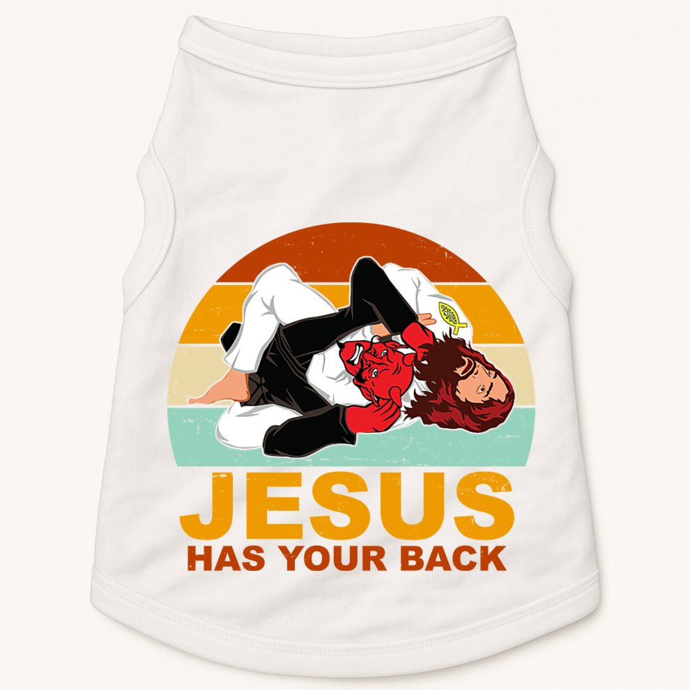 Jesus Has Your Back Fighting Devil Doggie Tank