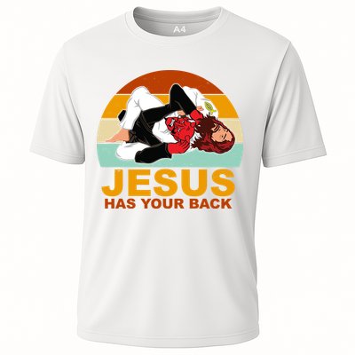 Jesus Has Your Back Fighting Devil Performance Shirt