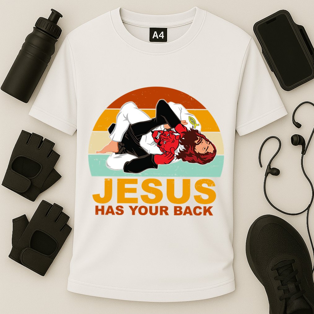 Jesus Has Your Back Fighting Devil Performance Shirt