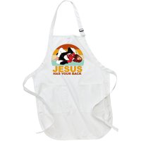 Jesus Has Your Back Fighting Devil Full-Length Apron With Pockets