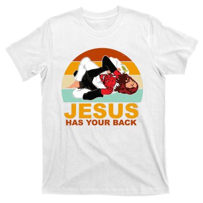 Jesus Has Your Back Fighting Devil T-Shirt