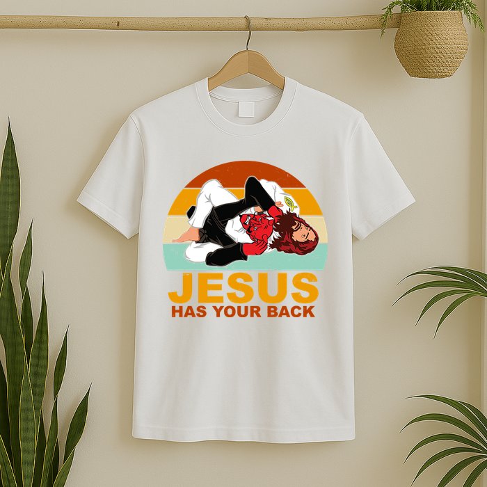 Jesus Has Your Back Fighting Devil T-Shirt