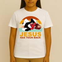 Jesus Has Your Back Fighting Devil T-Shirt