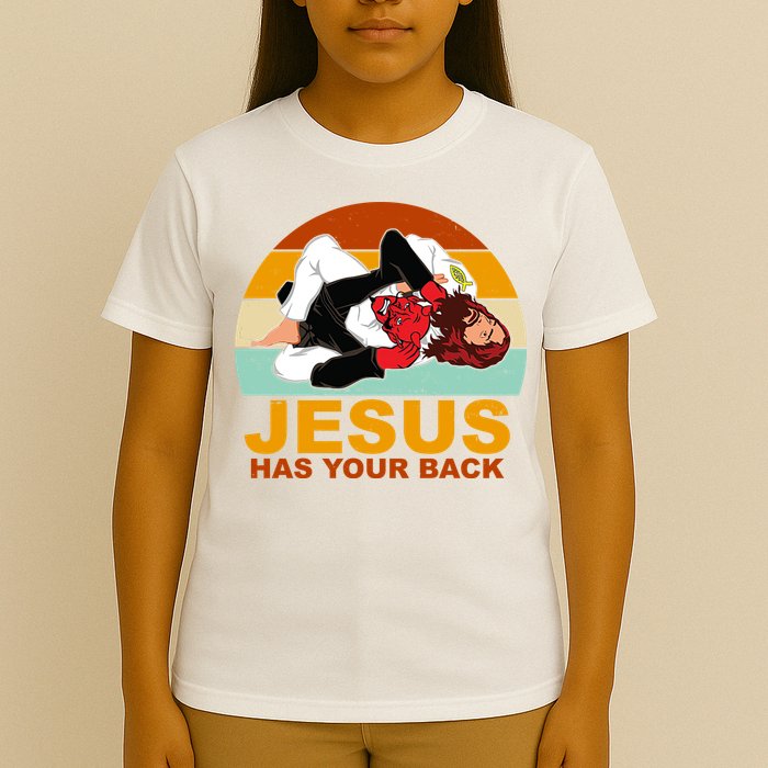 Jesus Has Your Back Fighting Devil T-Shirt