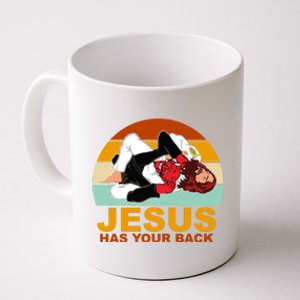 Jesus Has Your Back Fighting Devil Coffee Mug