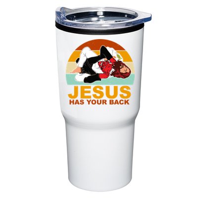 Jesus Has Your Back Fighting Devil Tumbler