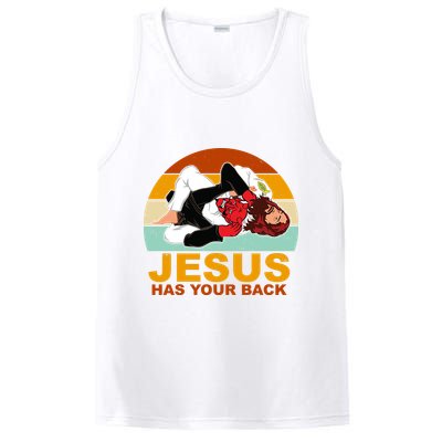 Jesus Has Your Back Fighting Devil PosiCharge Competitor Tank
