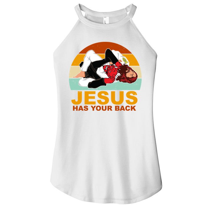 Jesus Has Your Back Fighting Devil Women's Perfect Tri Rocker Tank
