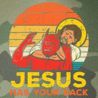 Jesus Has Your Back Jiu Jitsu Retro Christian Legacy Tie Dye Trucker Hat