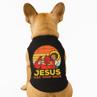Jesus Has Your Back Jiu Jitsu Retro Christian Doggie Tank