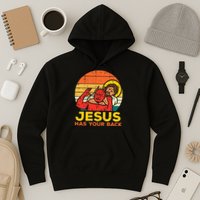 Jesus Has Your Back Jiu Jitsu Retro Christian Hoodie
