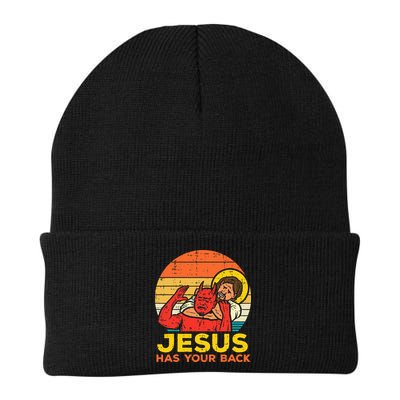 Jesus Has Your Back Jiu Jitsu Retro Christian Beanie