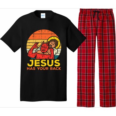 Jesus Has Your Back Jiu Jitsu Retro Christian Pajama Set