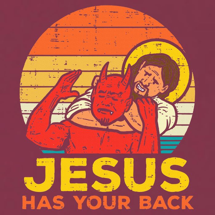 Jesus Has Your Back Jiu Jitsu Retro Christian 16oz Travel Tumbler