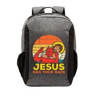 Jesus Has Your Back Jiu Jitsu Retro Christian Vector Backpack