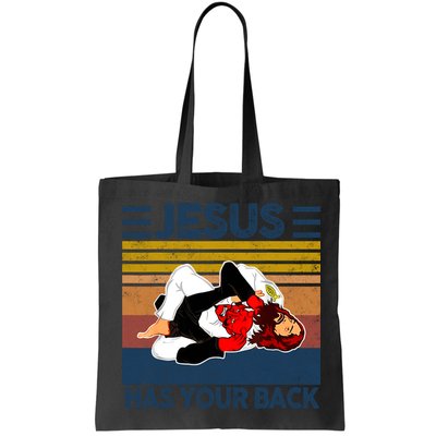 Jesus Has Your Back Vintage JIU JITSU Funny Satan Finished Bag
