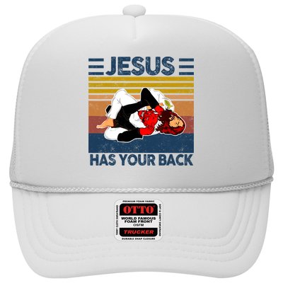 Jesus Has Your Back Vintage JIU JITSU Funny Satan Finished Hat