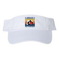Jesus Has Your Back Vintage JIU JITSU Funny Satan Finished Visor