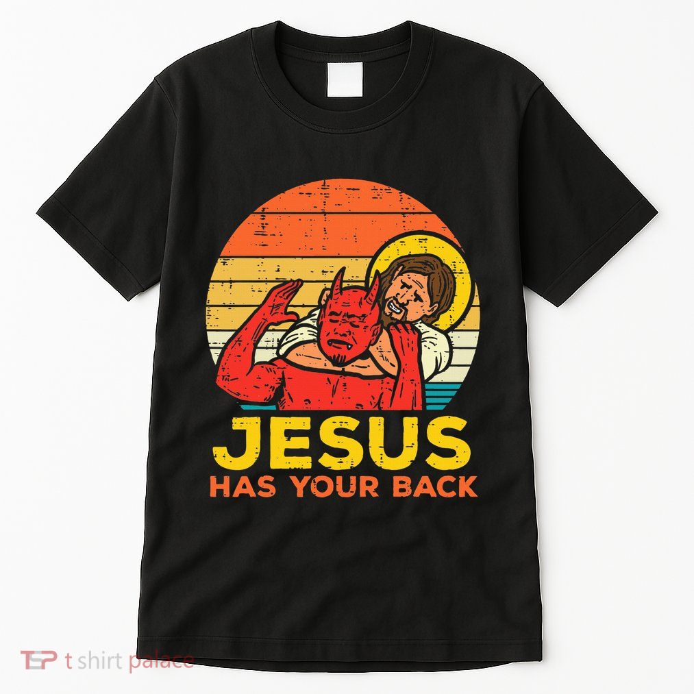 Jesus Has Your Back Jiu Jitsu Retro Christian Tall T-Shirt