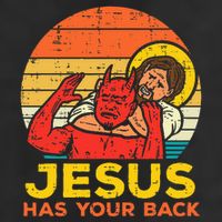 Jesus Has Your Back Jiu Jitsu Retro Christian 15oz Campfire Ceramic Mug