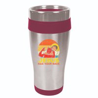 Jesus Has Your Back Jiu Jitsu Retro Christian 16oz Travel Tumbler