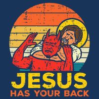 Jesus Has Your Back Jiu Jitsu Retro Christian Infant Baby Jersey Bodysuit