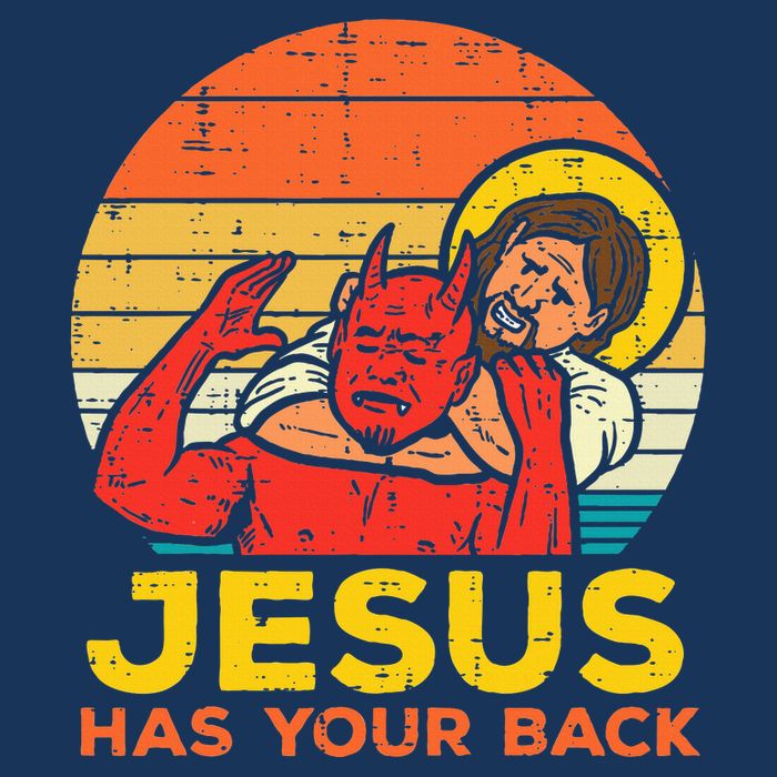 Jesus Has Your Back Jiu Jitsu Retro Christian Infant Baby Jersey Bodysuit