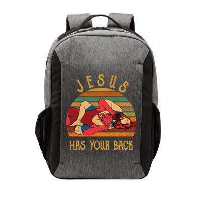 Jesus Has Your Back Funny Vintage Funny Jiu Jitsu Vector Backpack