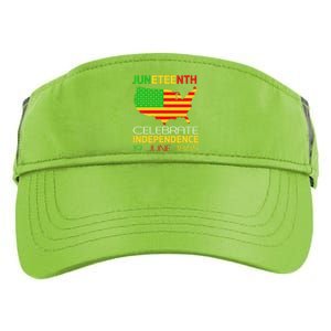 Juneteenth Independence 19 June 1865 Gift Adult Drive Performance Visor