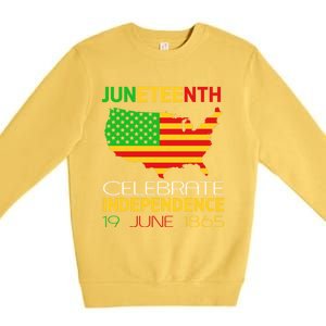 Juneteenth Independence 19 June 1865 Gift Premium Crewneck Sweatshirt