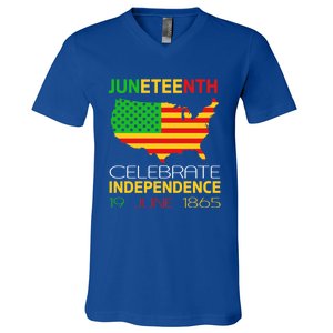 Juneteenth Independence 19 June 1865 Gift V-Neck T-Shirt