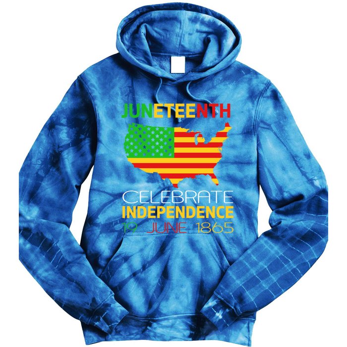 Juneteenth Independence 19 June 1865 Gift Tie Dye Hoodie