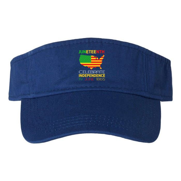 Juneteenth Independence 19 June 1865 Gift Valucap Bio-Washed Visor