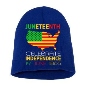 Juneteenth Independence 19 June 1865 Gift Short Acrylic Beanie