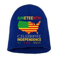 Juneteenth Independence 19 June 1865 Gift Short Acrylic Beanie