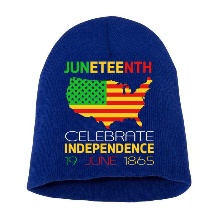 Juneteenth Independence 19 June 1865 Gift Short Acrylic Beanie