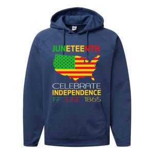 Juneteenth Independence 19 June 1865 Gift Performance Fleece Hoodie