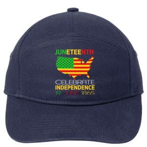 Juneteenth Independence 19 June 1865 Gift 7-Panel Snapback Hat