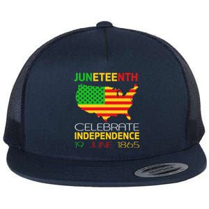 Juneteenth Independence 19 June 1865 Gift Flat Bill Trucker Hat