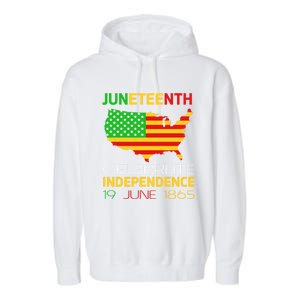 Juneteenth Independence 19 June 1865 Gift Garment-Dyed Fleece Hoodie