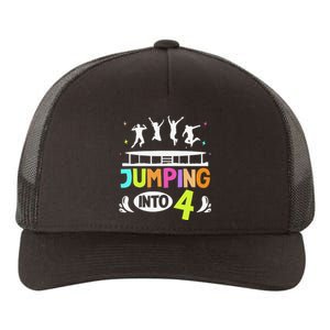 Jumping Into 4 Year Old Birthday Trampoline Jumping Yupoong Adult 5-Panel Trucker Hat