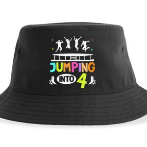 Jumping Into 4 Year Old Birthday Trampoline Jumping Sustainable Bucket Hat