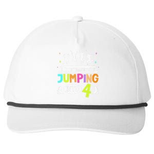 Jumping Into 4 Year Old Birthday Trampoline Jumping Snapback Five-Panel Rope Hat