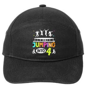 Jumping Into 4 Year Old Birthday Trampoline Jumping 7-Panel Snapback Hat